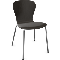 Thonet S 220 Stalen buisstoel - Eiken Zwart (TP 29) gebeitst - chroom