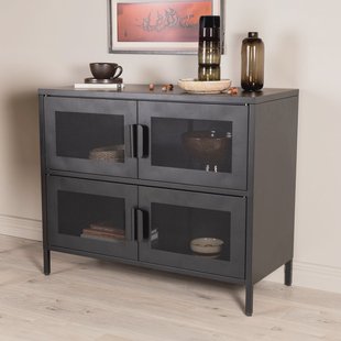 Nohr Dressoir 'Raeanne' 90cm, Metaal, kleur Zwart