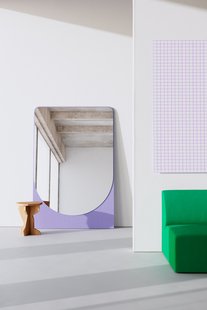 Objekte unserer Tage FRIEDRICH MAX Spiegel Essen gelakt - lila