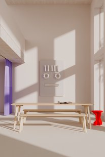 Objekte unserer Tage MEYER 23 Bank - OUTEichegewachstWeißpigment - L