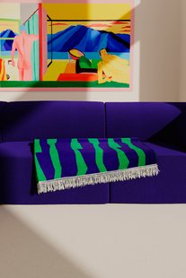 Objekte unserer Tage SEIDEL Deken - ultramarijn/emerald