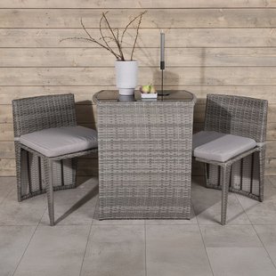 Nohr Bistroset 'Daneisha' Wicker, kleur Grijs