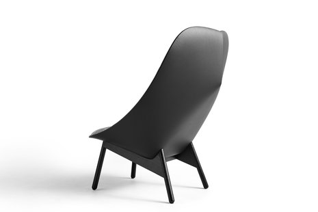 HAY Uchiwa Fauteuil gestoffeerd - Hallingdal 126/Sierra Si1002 - zwarte lak op waterbasis