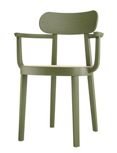Thonet 118 F Armleunstoel - Beuken olijfgroen gebeitst
