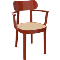 Thonet 118 F Armleunstoel - Hoogglans lak donkerrood