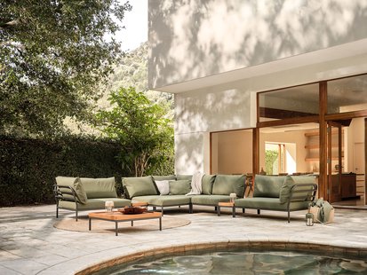 HOUE LEVEL 2 Chaise Longue - Sunbrella Heritage Leaf