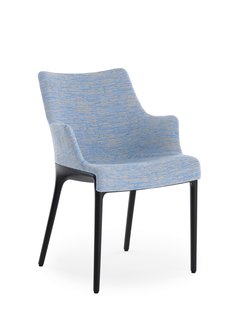 Kartell Eleganza Nia stoel - zwart - Melange lichtblauw