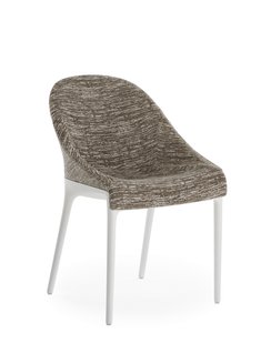 Kartell Eleganza Ela stoel - wit - Melange duivengrijs