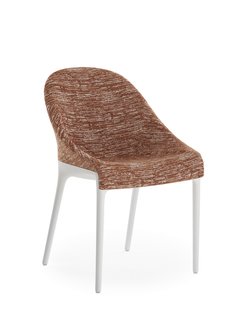 Kartell Eleganza Ela stoel - wit - Melange roestroodd