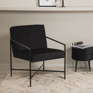 Nohr Fauteuil 'Sidra' Velvet, kleur Zwart