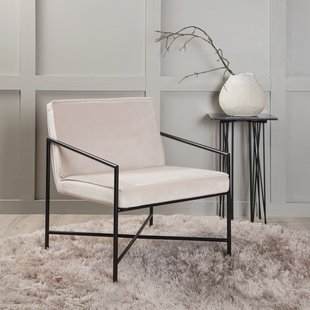 Nohr Fauteuil 'Sidra' Velvet, kleur Beige