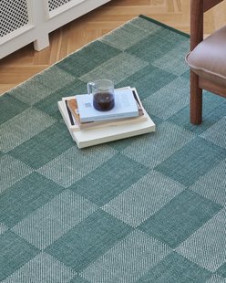 HAY Check Rug Tapijt - green - 140 x 200 cm
