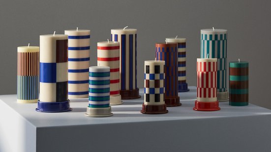 HAY Column Kaars L - light grey/green