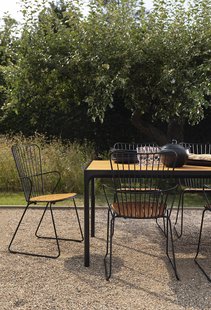 HOUE Bundel 6x Click fauteuil met lage rugleuning zwart + Four table 210cm zwart