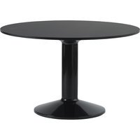 Muuto Midst Tafel - Black Linoleum/Black - Ø 120 cm