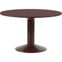 Muuto Midst Tafel - Dark Red Linoleum/DarkRed - Ø 120 cm