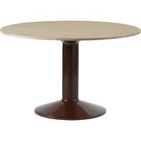 Muuto Midst Tafel - Oiled Oak/Dark Red - Ø 120 cm