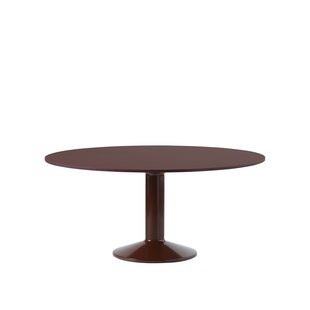 Muuto Midst Tafel - Dark Red Linoleum/DarkRed - Ø 160 cm
