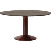 Muuto Midst Tafel - dark oiled oak/dark red - Ø 140 cm
