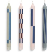 HAY Patroon kaars set van 4 - light pink and blues