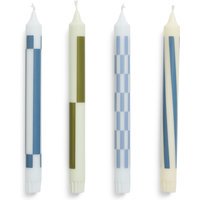 HAY Patroon kaars set van 4 - green and blues