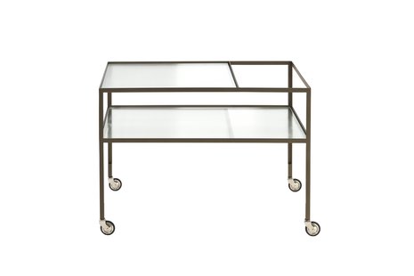 Richard Lampert Herbert Hirche bar trolley - antiek brons