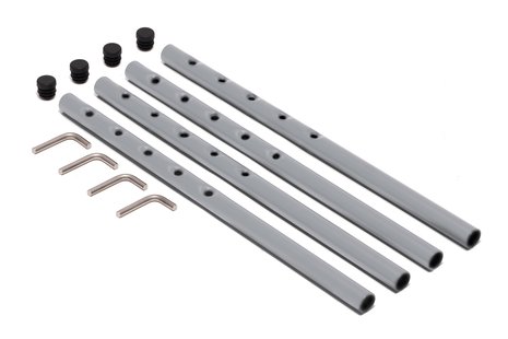 Richard Lampert Eiermann 1 tafelframe - silber RAL 9006 - middelste stut - 110 x 66 cm - met verlenging (hoogte 66 cm)