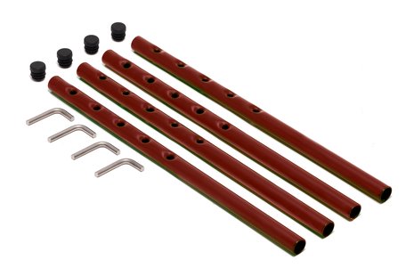 Richard Lampert Eiermann 1 tafelframe - oxidrot RAL 3009 - middelste stut - 110 x 66 cm - met verlenging (hoogte 66 cm)