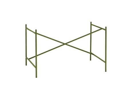 Richard Lampert Eiermann 1 tafelframe - olijfgroen - middelste stut - 110 x 78 cm - met verlenging (hoogte 66 cm)