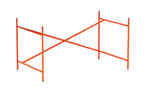 Richard Lampert Eiermann 2 tafelframe - fluorescerend oranje - excentrische stut - 100 x 66 cm - met verlenging (hoogte 66 cm)