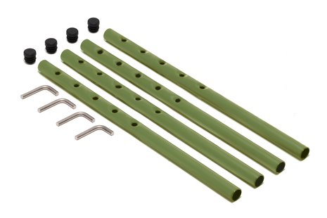 Richard Lampert Eiermann 2 tafelframe - olijfgroen - excentrische stut - 135 x 66 cm - met verlenging (hoogte 66 cm)