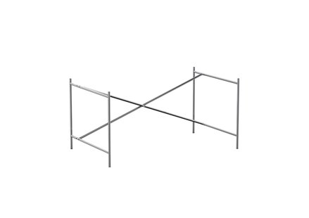 Richard Lampert Eiermann 2 tafelframe - verchroomd - middelste stut - 135 x 66 cm - met verlenging (hoogte 66 cm)