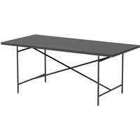Richard Lampert Eiermann 2 tafel - Linoleum nero 4023/ABS rand in bijpassende kleur - zwart - 135 x 66 cm - 160 x 80 cm - middensteun