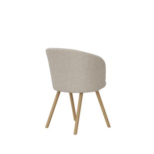 Vitra Mikado fauteuil eiken frame - Savana parelmoer melange