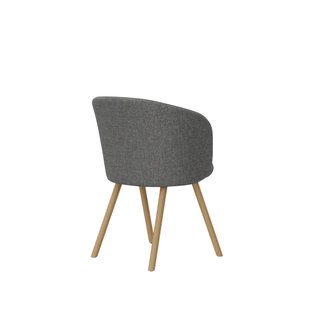 Vitra Mikado fauteuil eiken frame - Savana sierra grijs gemêleerd