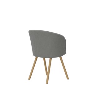 Vitra Mikado fauteuil eiken frame - bergrau Iroko 2 silbergrau