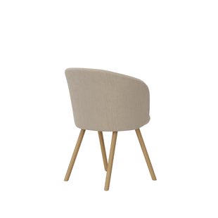 Vitra Mikado fauteuil eiken frame - Iroko 2 crème