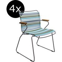 HOUE Bundel 4x CLICK Eetkamerstoel met lage rugleuning - multicolor 2