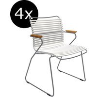 HOUE Bundel 4x CLICK Eetkamerstoel met lage rugleuning - muted white