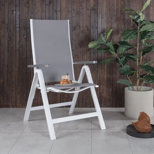 Nohr Verstelbare Tuinstoel 'Candise' kleur Wit/Grijs