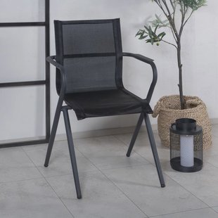 Nohr Tuinstoel 'Kinzie' Stapelbaar, kleur Zwart