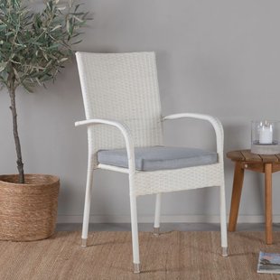 Nohr Tuinstoel 'Demareo' Wicker, kleur Wit