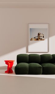 Objekte unserer Tage zander Sofa Design 03 rechts (2,5--zit) - Hug Me 032 Moosgrün