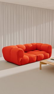 Objekte unserer Tage zander Sofa Design 04 (2,5 -zit) - Vidar 0542 Zuiver oranje