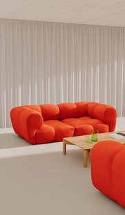Objekte unserer Tage zander Sofa Design 08 (4 -zit) - Vidar 0542 Zuiver oranje