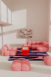 Objekte unserer Tage zander Sofa Design 10 (4 -zit) - Vidar 0622 roze