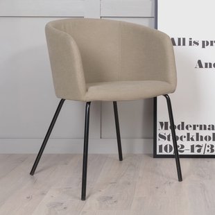 Nohr Eetkamerstoel 'Karna' Linnenlook, kleur Beige