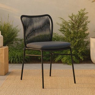 Nohr Tuinstoel 'Malek' Stapelbaar, kleur Zwart