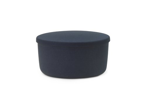 Normann Copenhagen Hide Storage Poef - steel blue - large