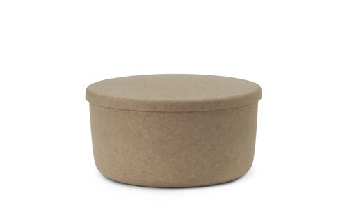 Normann Copenhagen Hide Storage Poef - large - sand